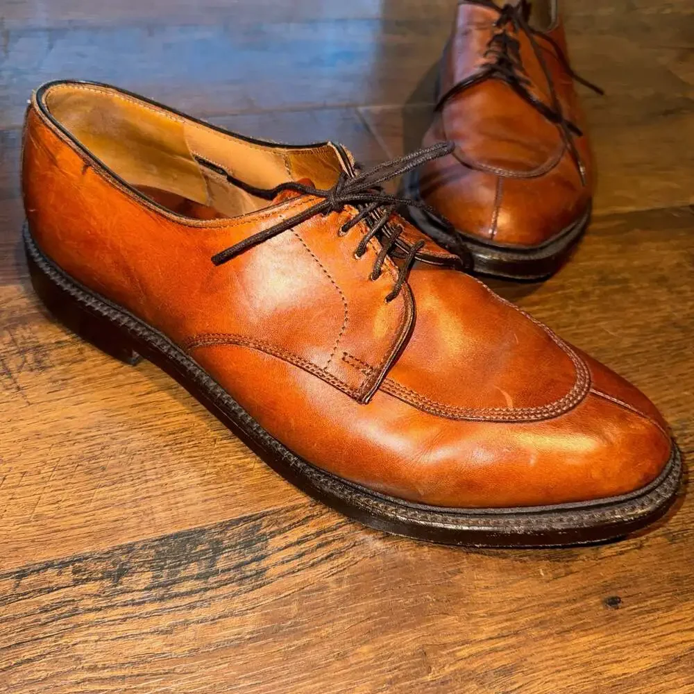 Allen Edmonds Walton Men's Brown Leather Split Toe Derby Shoes
